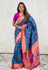 Blue Paithani Jaal Silk Zari Woven Saree Paithani Saree Anant Tex Exports Pvt.Ltd..