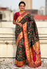 Bottle Green Paithani Jaal Silk Zari Woven Saree Paithani Saree Anant Tex Exports Pvt.Ltd..