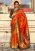 Orange Paithani Jaal Silk Zari Woven Saree Paithani Saree Anant Tex Exports Pvt.Ltd..