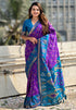 Purple Soft Silk Zari Woven Patola Saree Banarasi Saree Anant Tex Exports Pvt.Ltd..