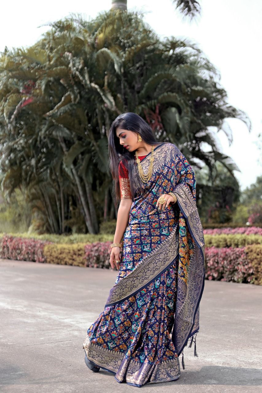 Beautiful Designer Bandhani Patan Patola Sarees