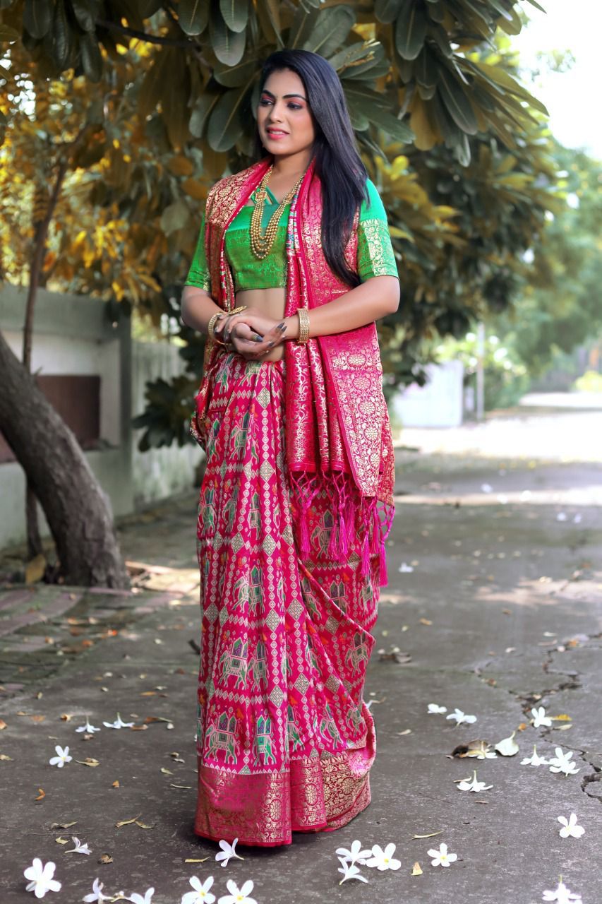 Beautiful Designer Bandhani Patan Patola Sarees
