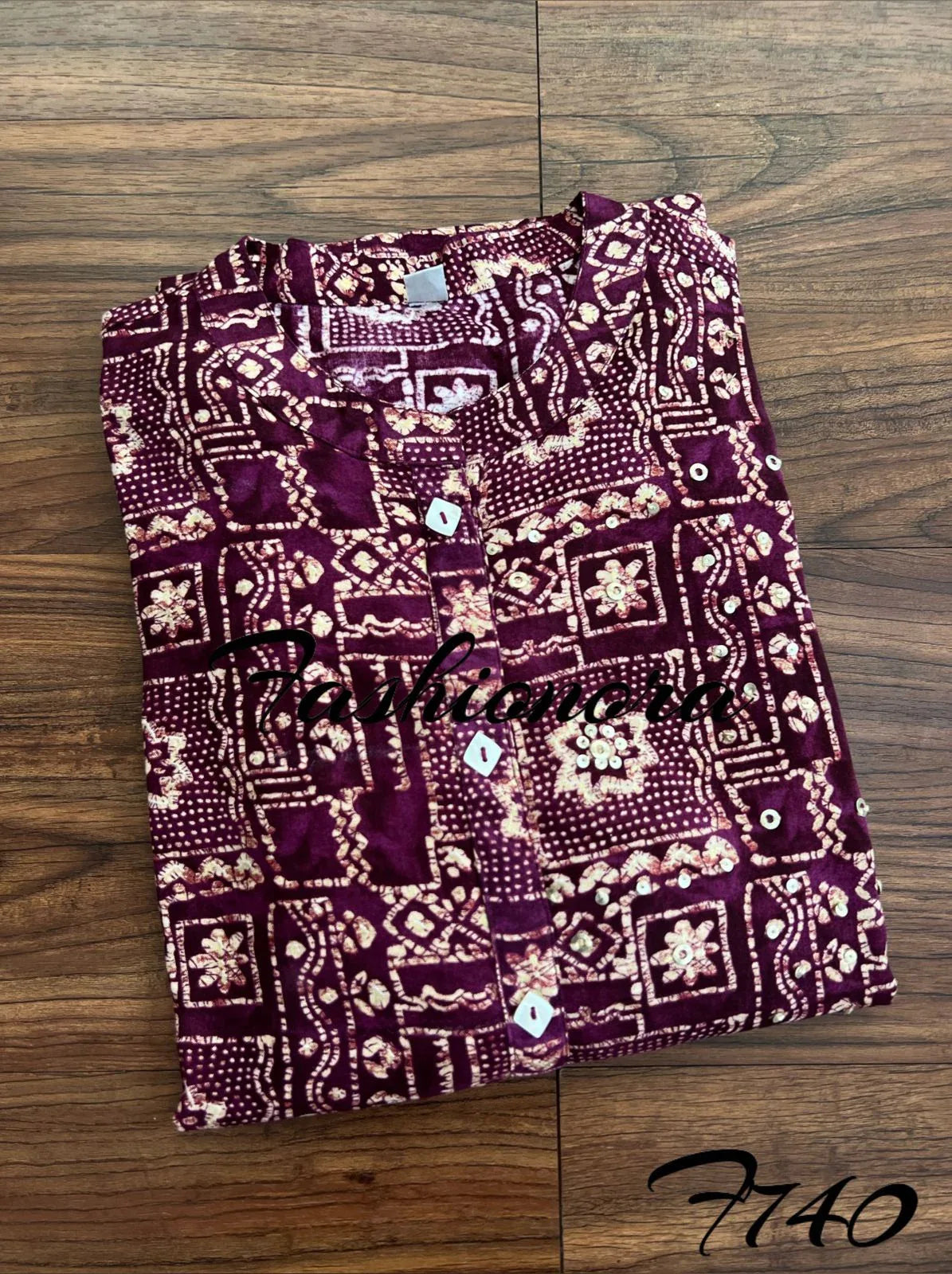 Party wear Premium Rayon Printed Dress with Hand Work Kurti - Anant Exports
