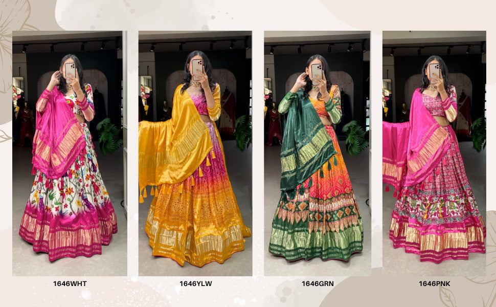 Beautiful Designer Party Wear Pure Gaji Silk Lehenga Choli