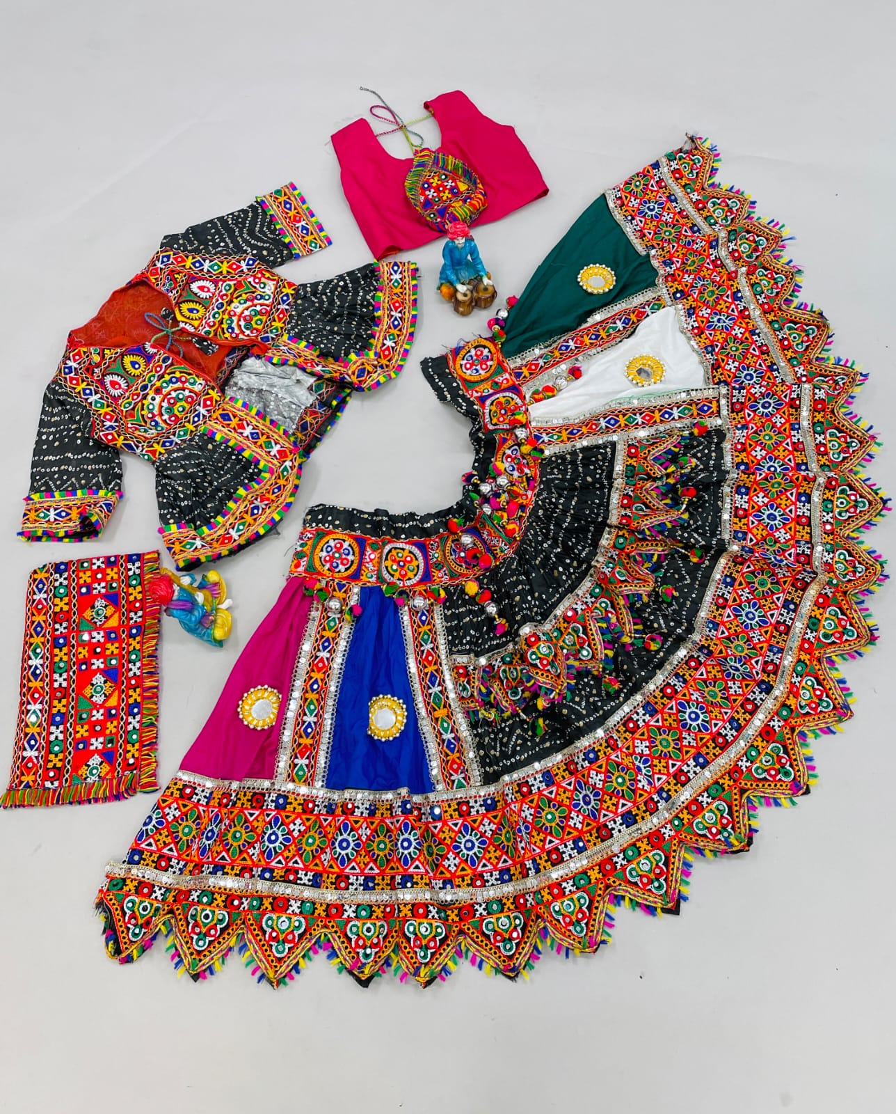Kids Traditional Navratri Kedia Lehenga Choli