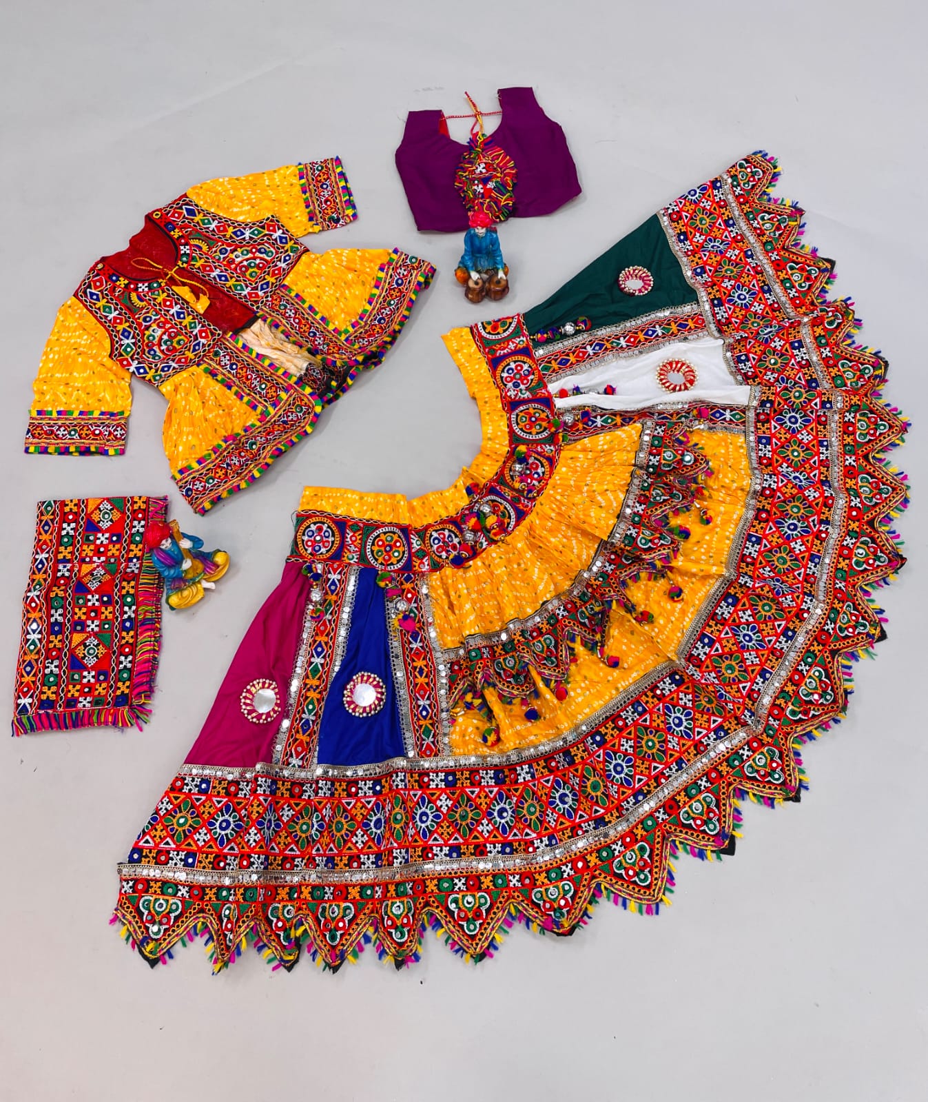 Kids Traditional Navratri Kedia Lehenga Choli