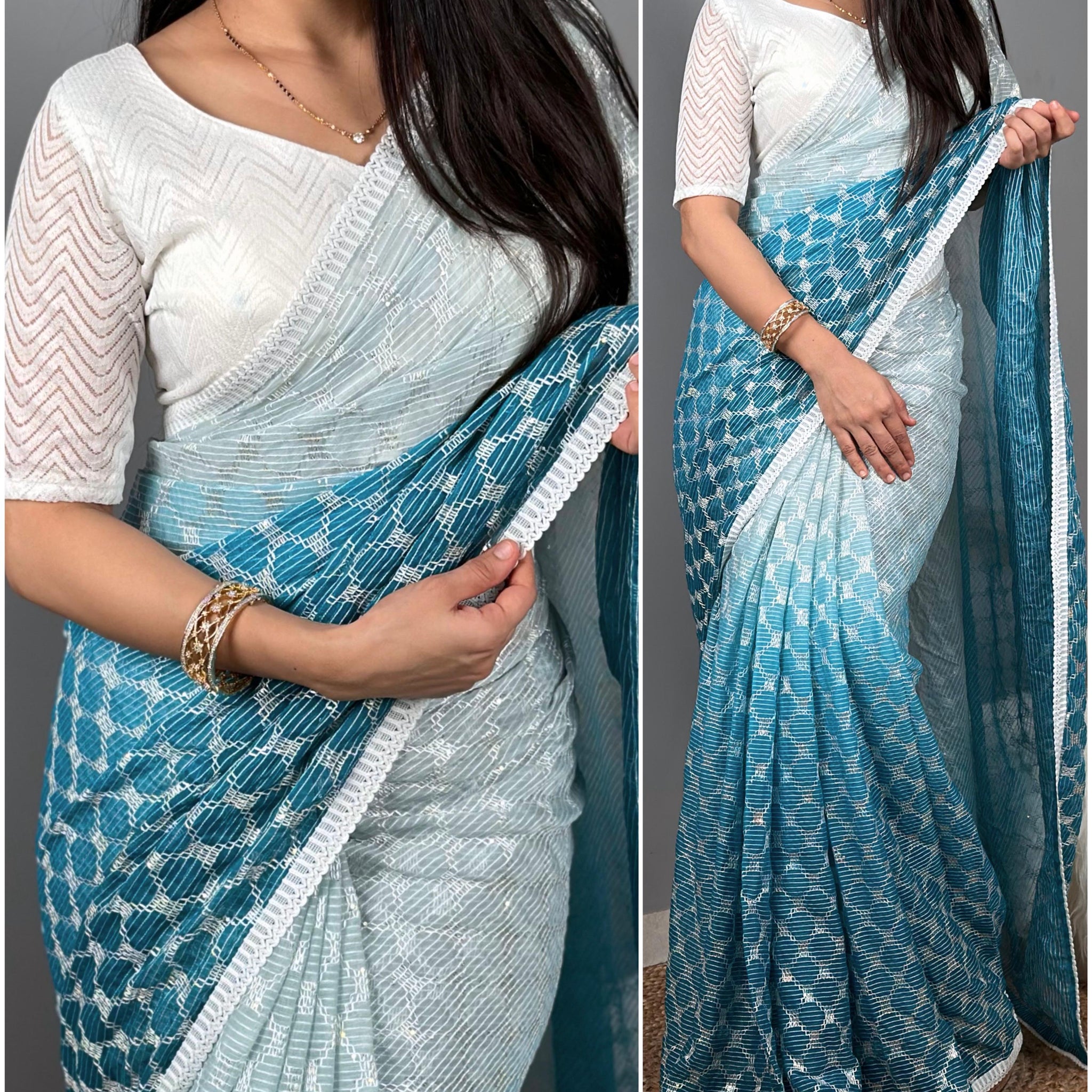 Beautiful Designer Daily Wear Satrangi Chiffon Saree
