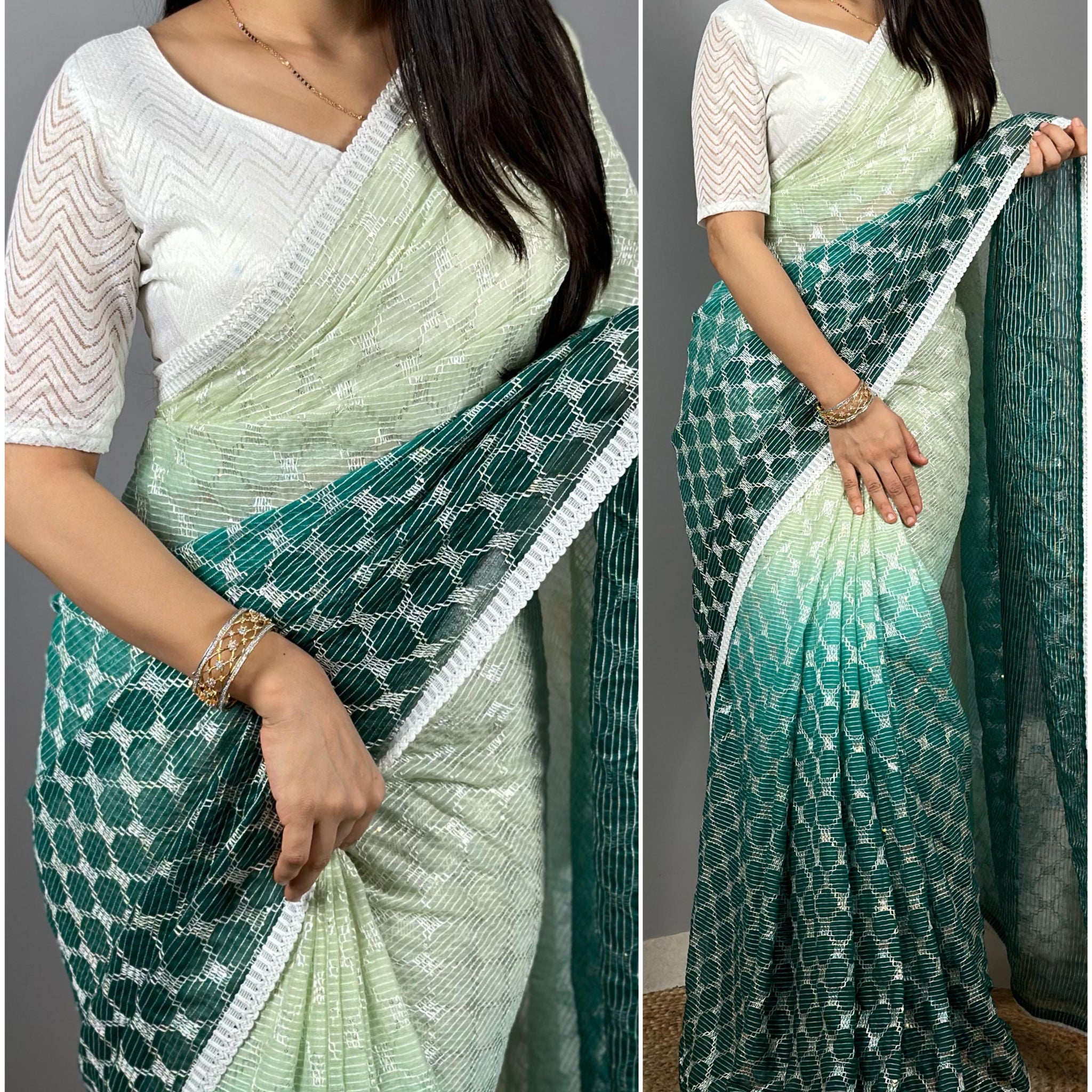 Beautiful Designer Daily Wear Satrangi Chiffon Saree