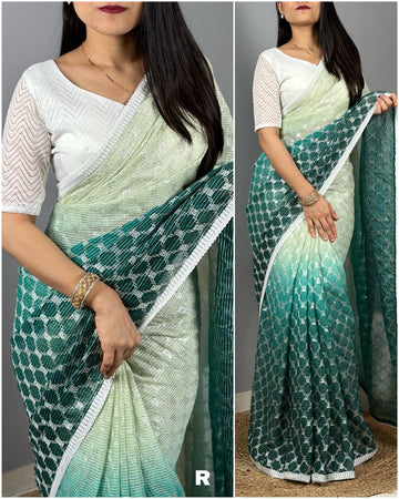 Beautiful Designer Daily Wear Satrangi Chiffon Saree