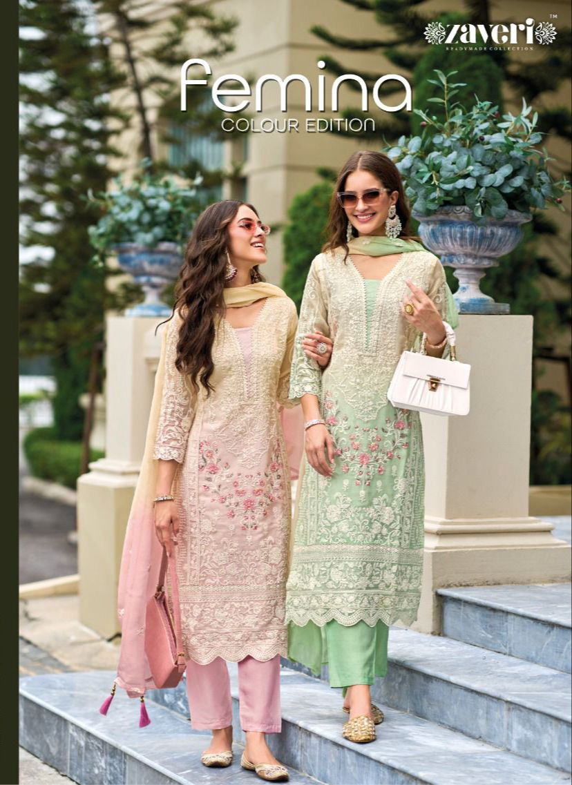 Zaveri Femina Colour Edition 1262-1064 Series Latest Pakistani Salwar Kameez Dno.1262