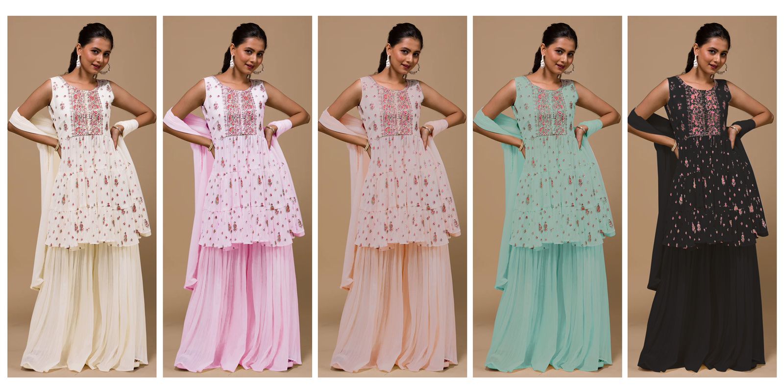 New Party Wear Readymade Begum 003 Sahara Suit Collection