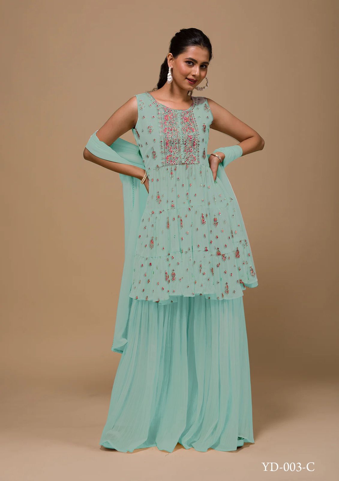 New Party Wear Readymade Begum 003 Sahara Suit Collection