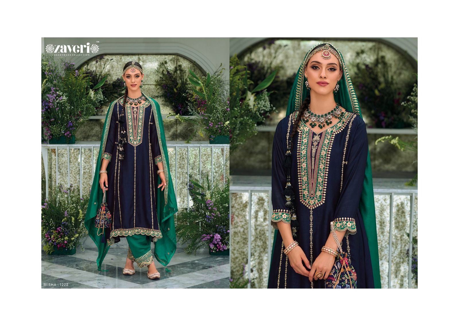 Mirha Zaveri 1227-1230 Series Latest Fancy Pakistani Readymade Salwar Kameez Dno.1228