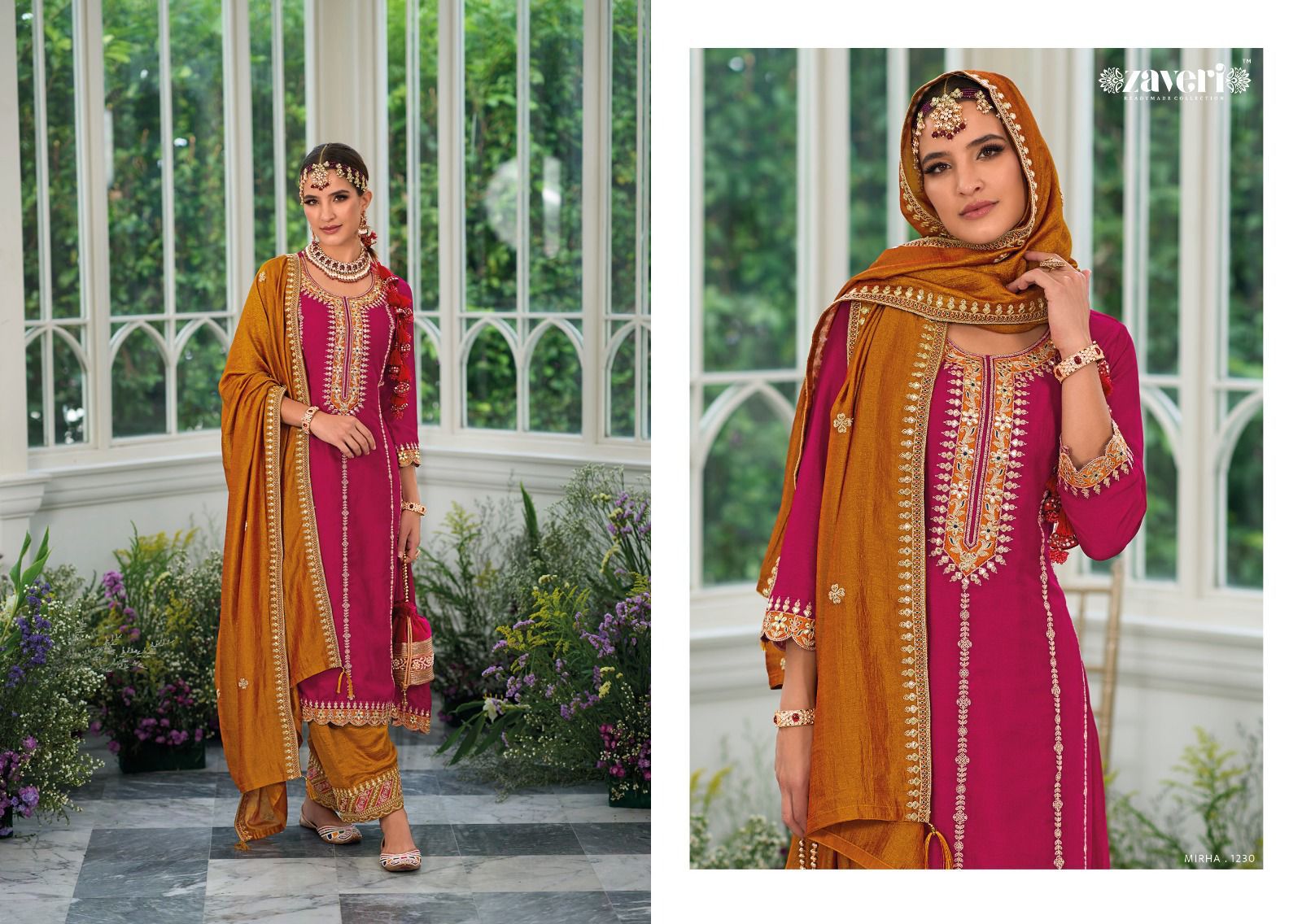 Mirha Zaveri 1227-1230 Series Latest Fancy Pakistani Readymade Salwar Kameez Dno.1230