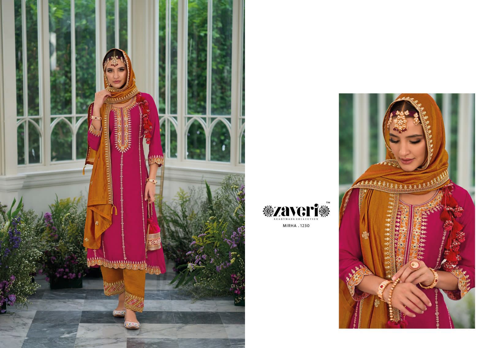 Mirha Zaveri 1227-1230 Series Latest Fancy Pakistani Readymade Salwar Kameez Dno.1230