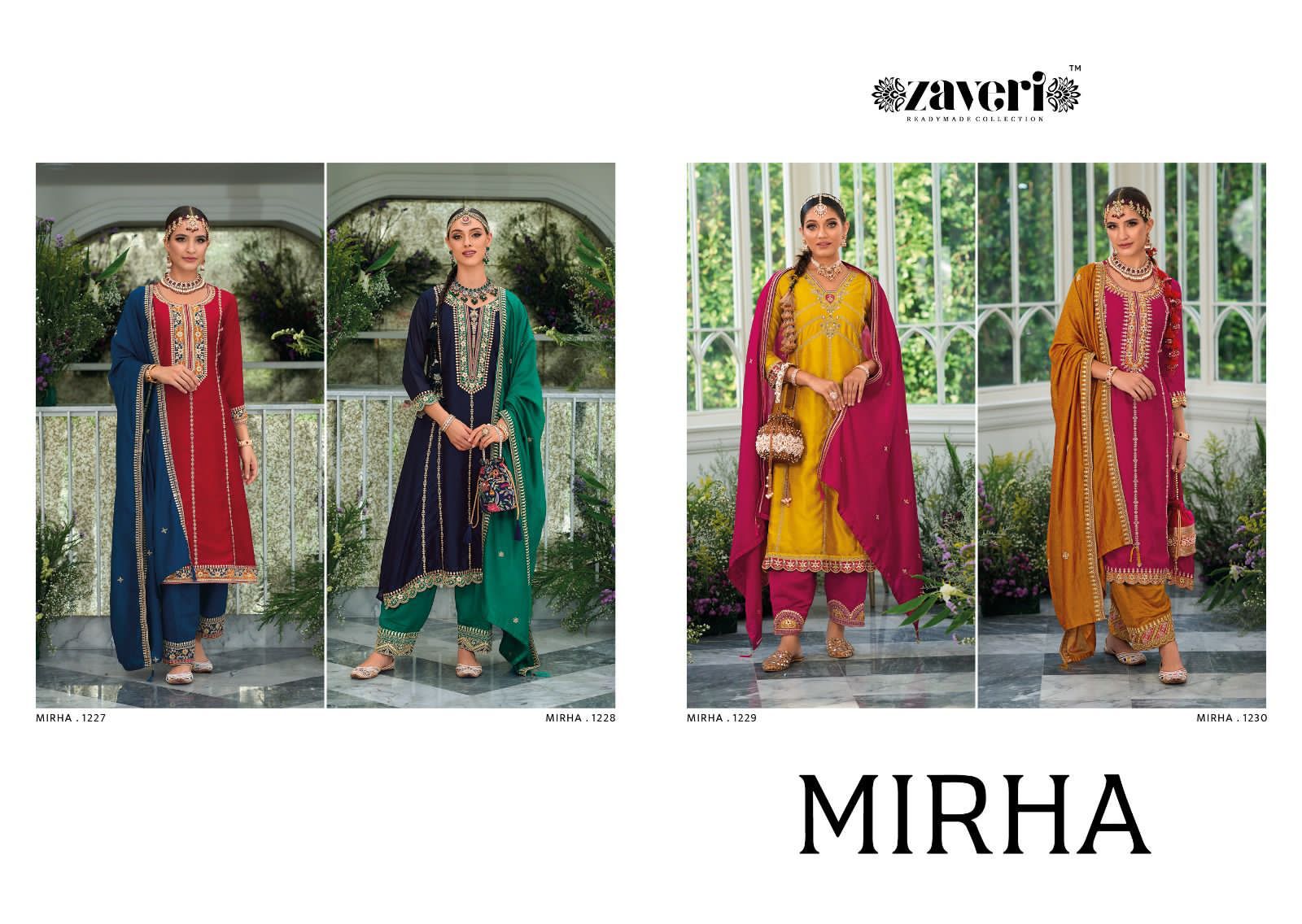 Mirha Zaveri 1227-1230 Series Latest Fancy Pakistani Readymade Salwar Kameez Dno.1230