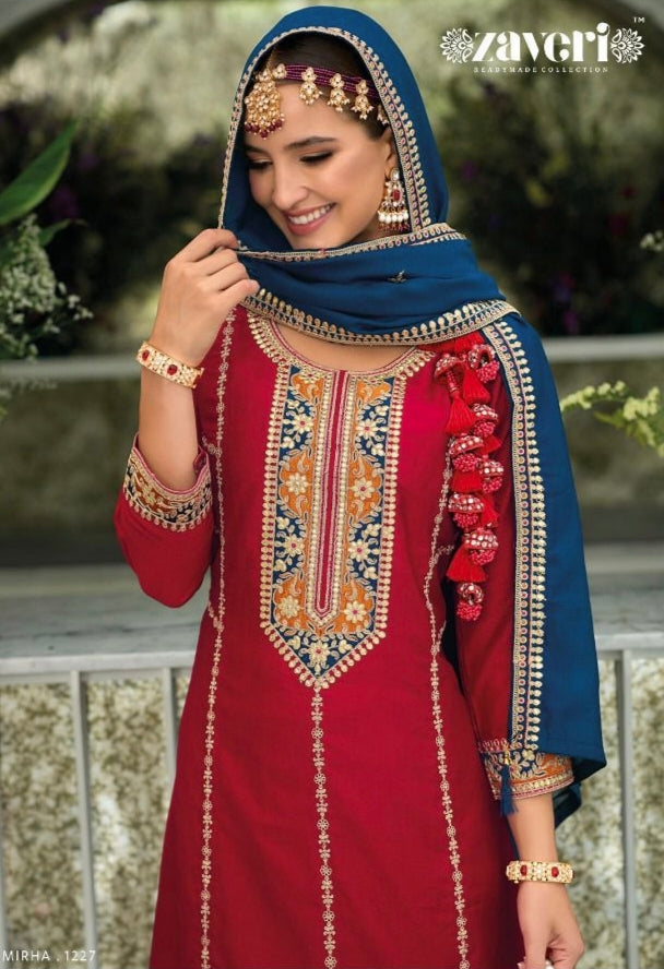 Mirha Zaveri 1227-1230 Series Latest Fancy Pakistani Readymade Salwar Kameez Dno.1227