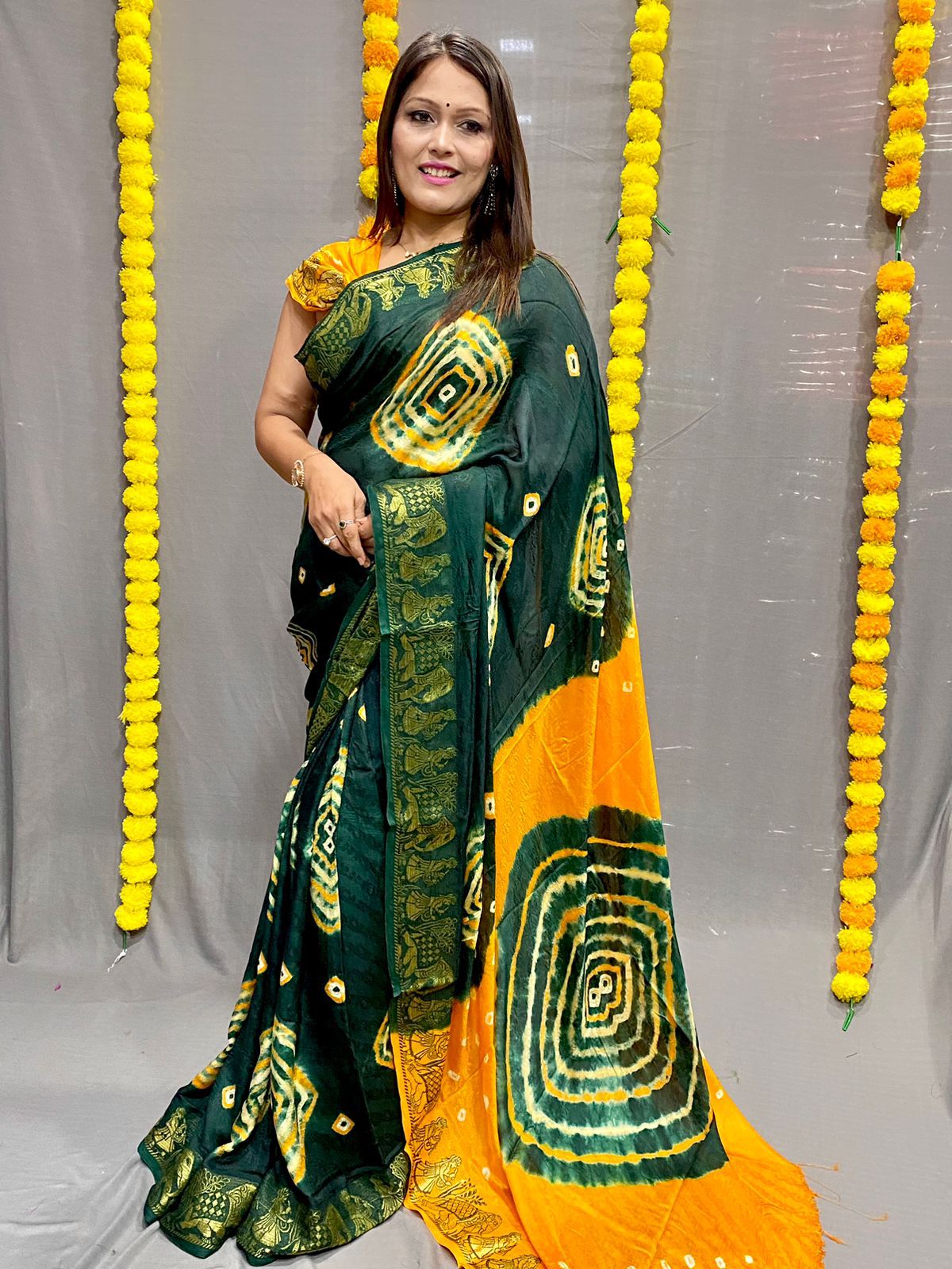 Beautiful Designer Bandhani Saree