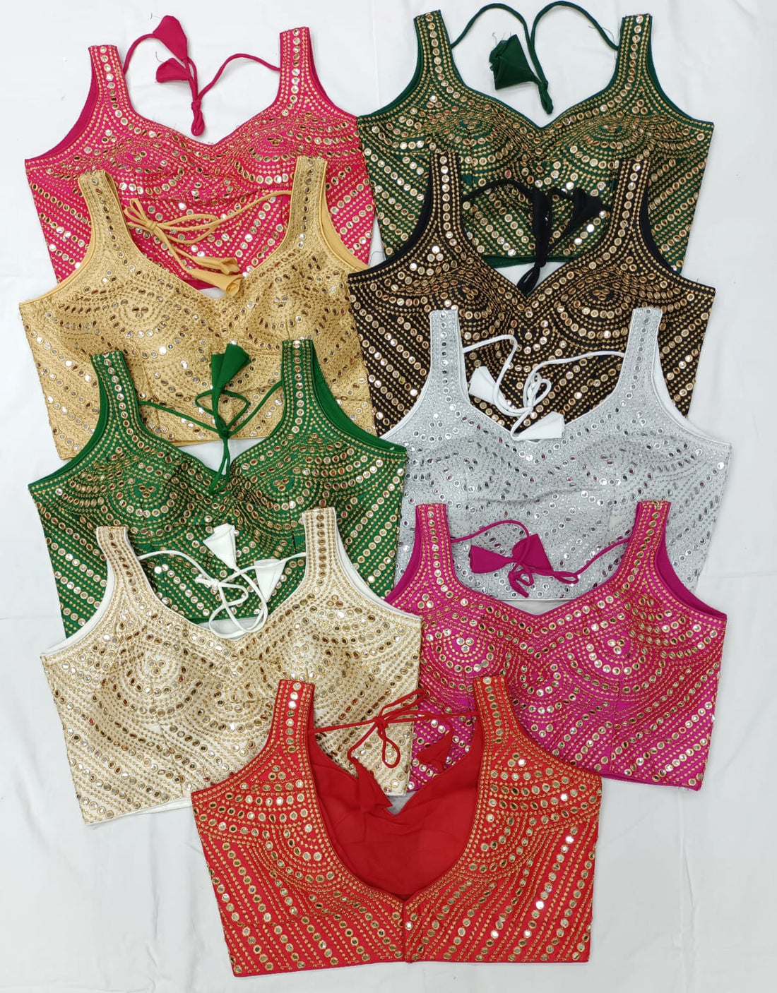 Beautiful Designer Mirror Bindi Foil Blouse