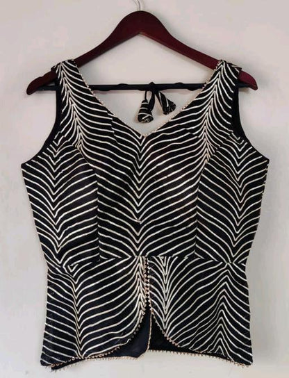 Beautiful Designer Georgette Gottapatti Work Koti Blouse