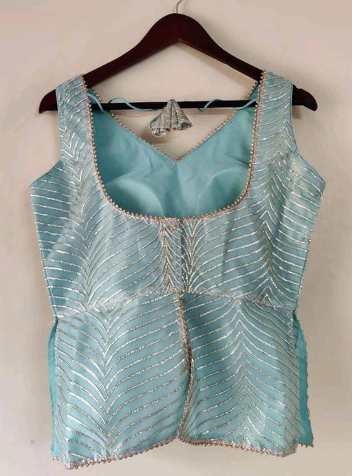 Beautiful Designer Georgette Gottapatti Work Koti Blouse