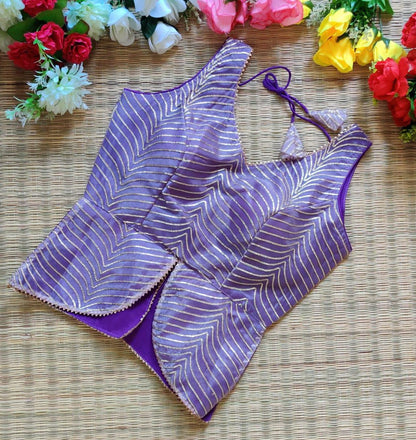 Beautiful Designer Georgette Gottapatti Work Koti Blouse