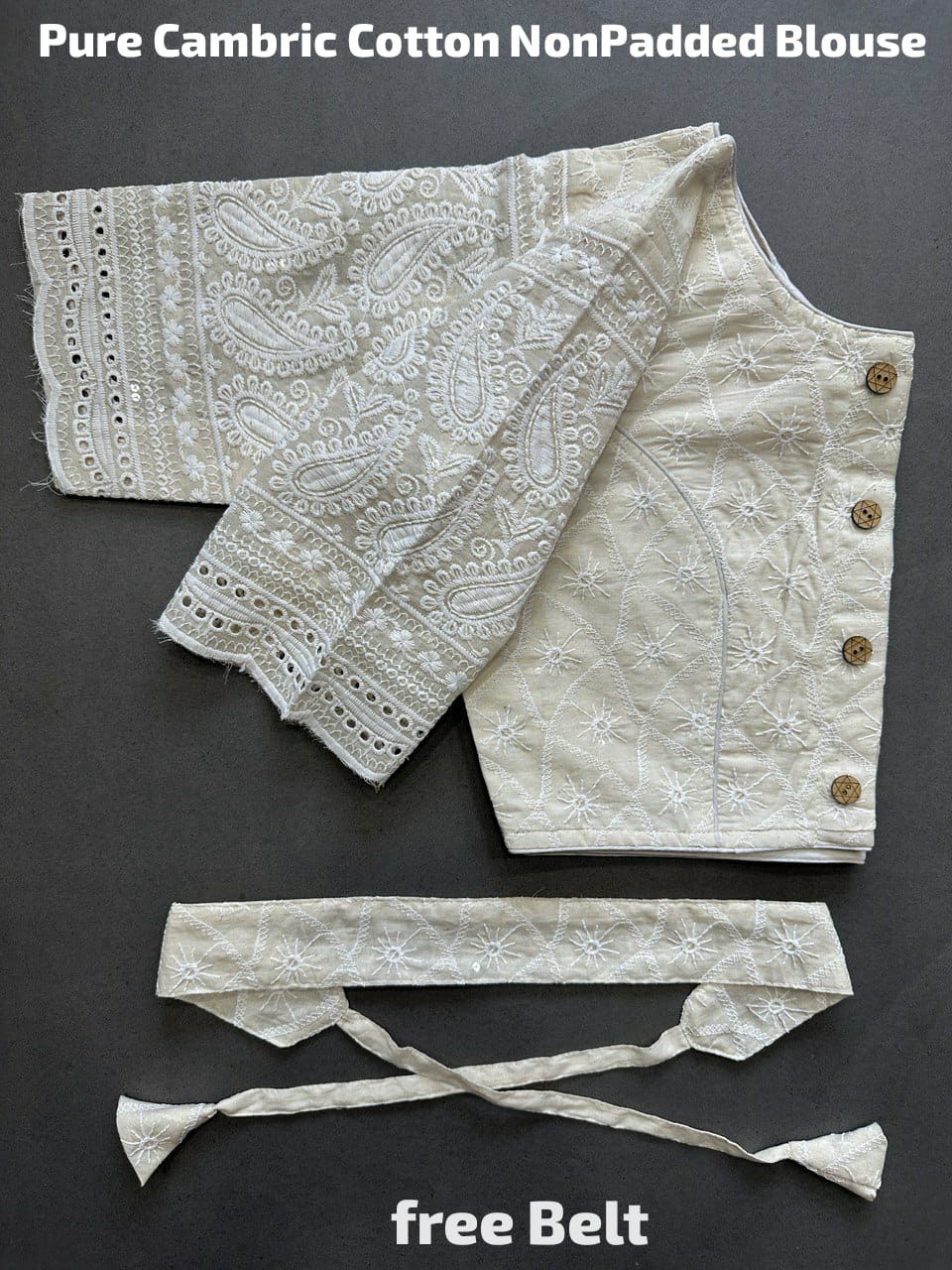 Beautiful Designer Pure Cotton Camric Hakoba Cotton Blouse