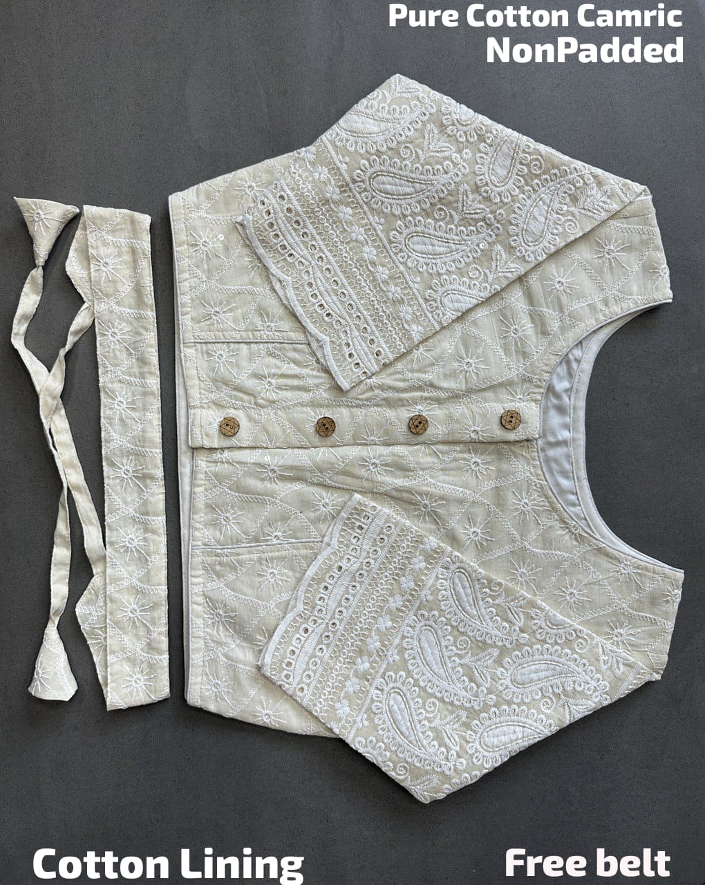 Beautiful Designer Pure Cotton Camric Hakoba Cotton Blouse