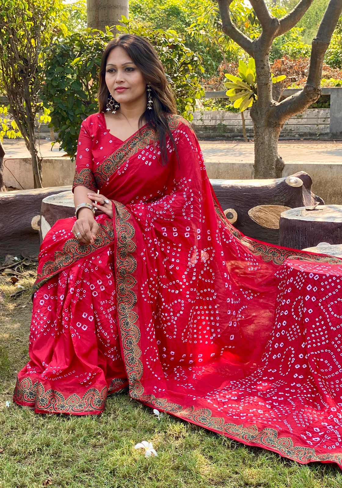 Beautiful Traditional Bandhani Saree