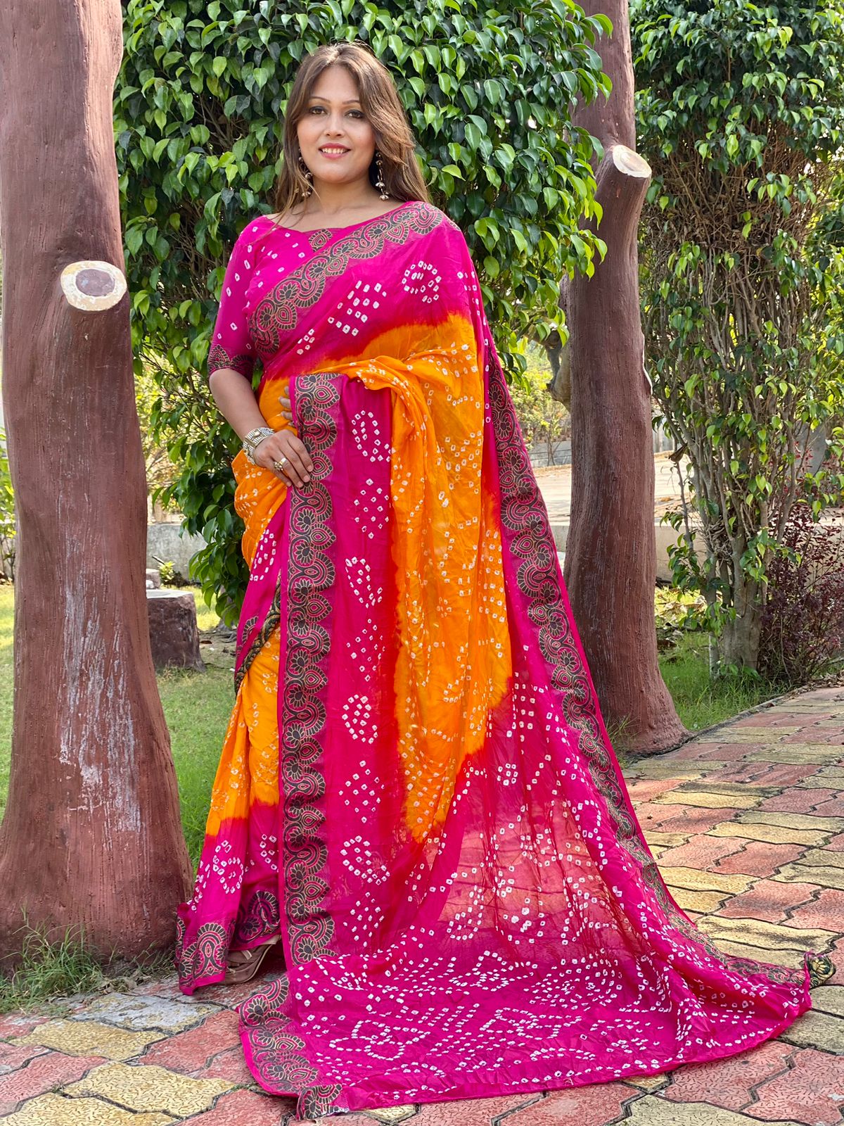 Beautiful Traditional Bandhani Saree