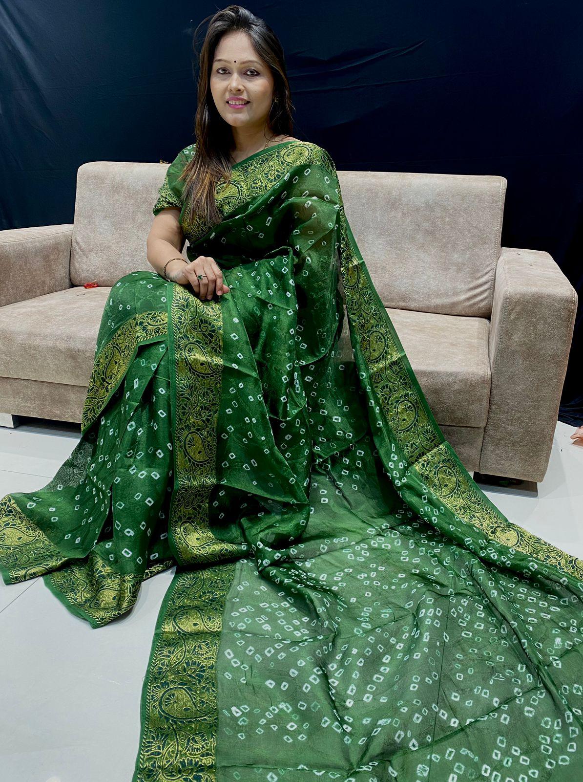 Beautiful Traditional Bandhani Saree