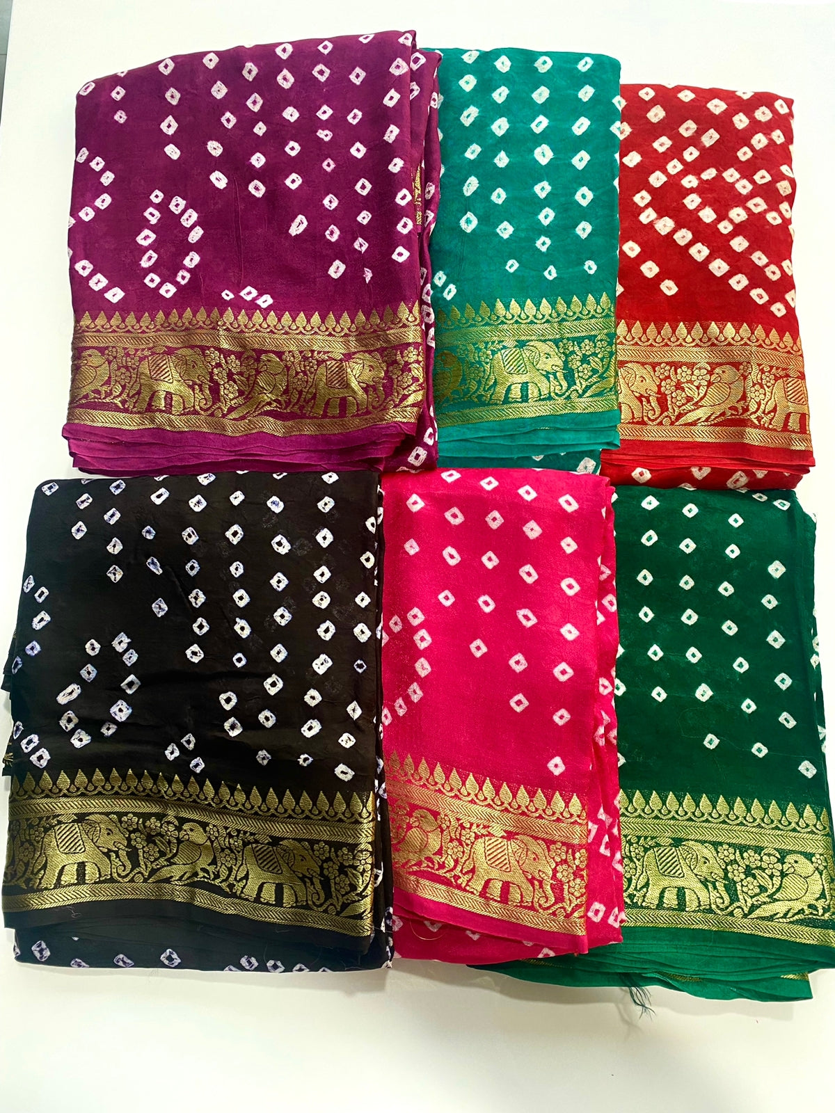 Beautiful Traditional Ambadal Bandhani Saree