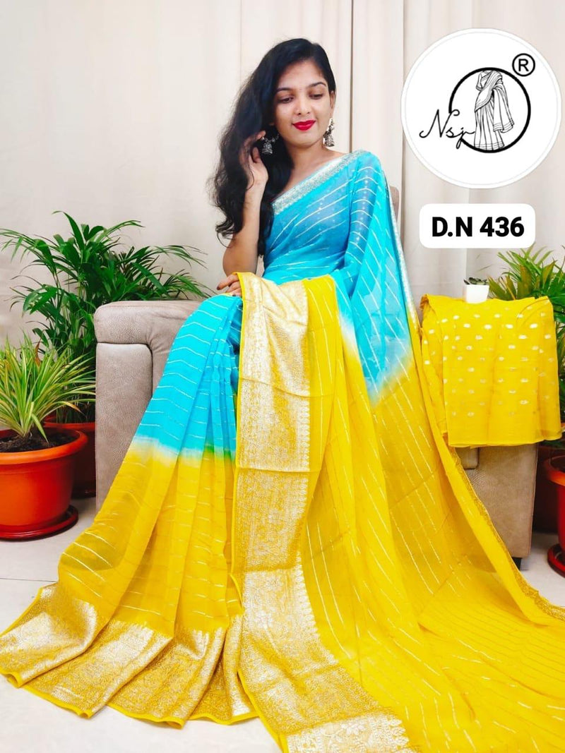 Beautiful Partywear Designer Pure Georgette Saree