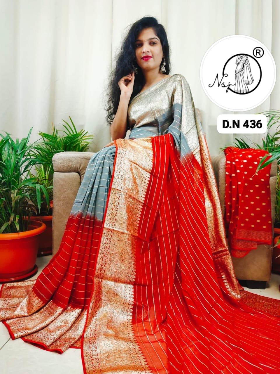 Beautiful Partywear Designer Pure Georgette Saree