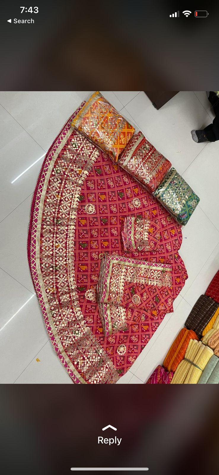 Beautiful Rajsthani Traditional Designer Kotta Doriya Patola Print Lehengas Choli