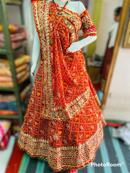 Beautiful Rajsthani Traditional Designer Kotta Doriya Patola Print Lehengas Choli