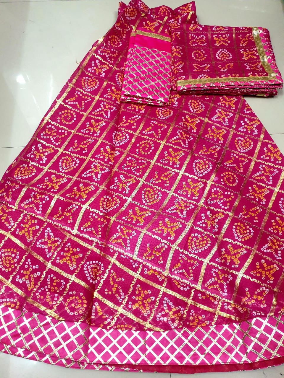 Beautiful Rajsthani Traditional kotta Doriya Lahriya Print Lehenga Choli