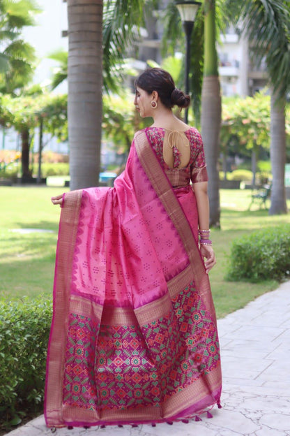 Beautiful Designer Soft Desi Tussar Weaving Saree