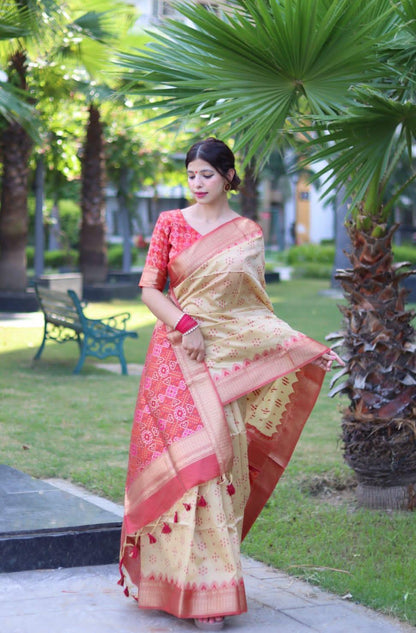 Beautiful Designer Soft Desi Tussar Weaving Saree