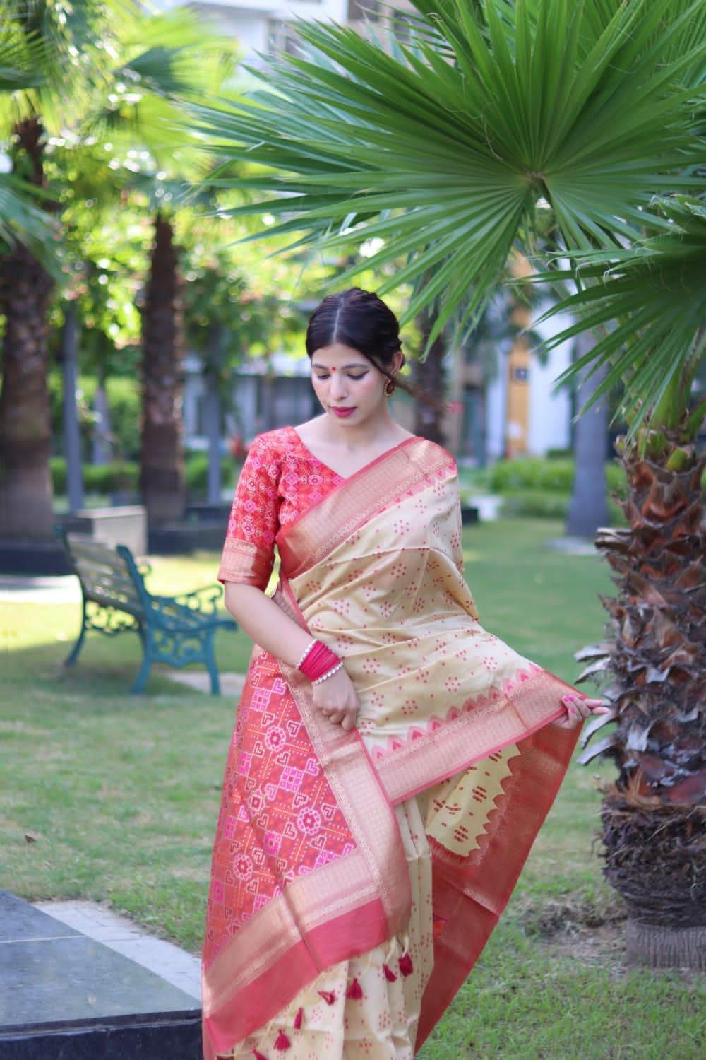 Beautiful Designer Soft Desi Tussar Weaving Saree