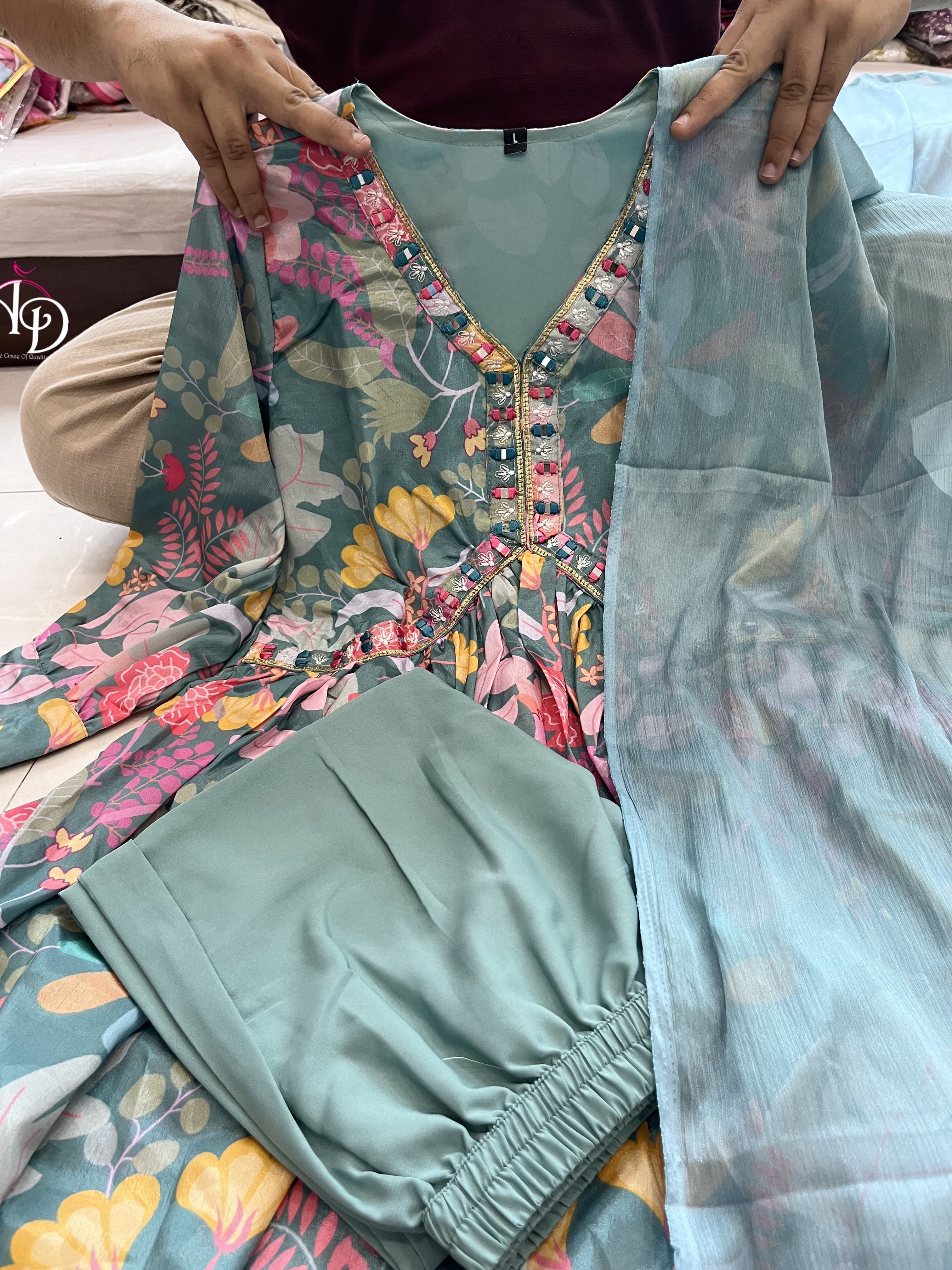 New Festival Floral Alia Cut Designer Suit