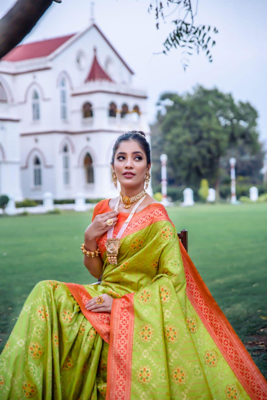 Beautiful Designer Banarasi Soft Silk Patola Saree