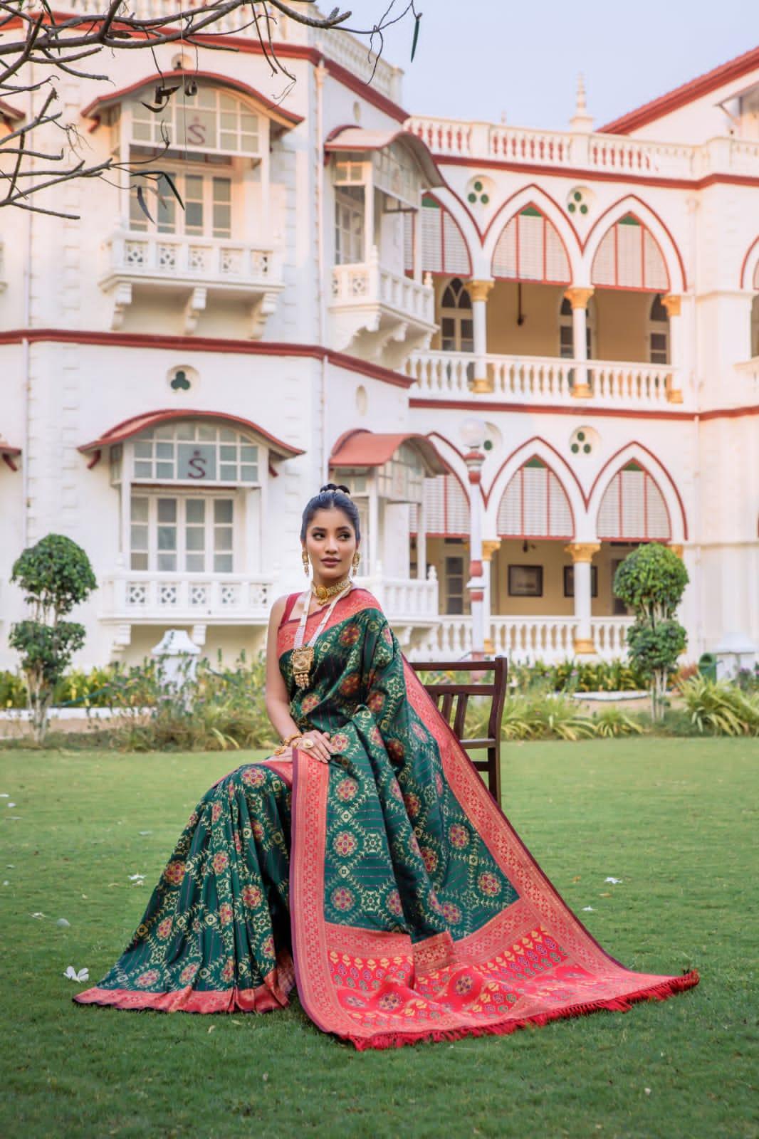 Beautiful Designer Banarasi Soft Silk Patola Saree