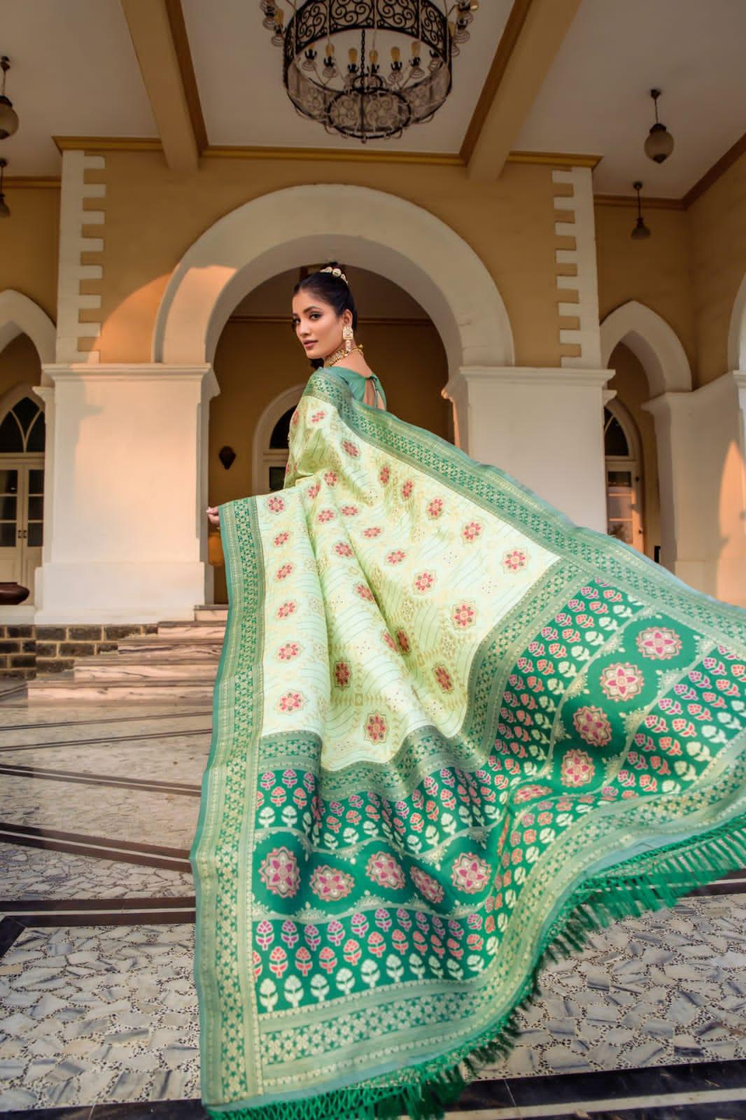 Beautiful Designer Banarasi Soft Silk Patola Saree