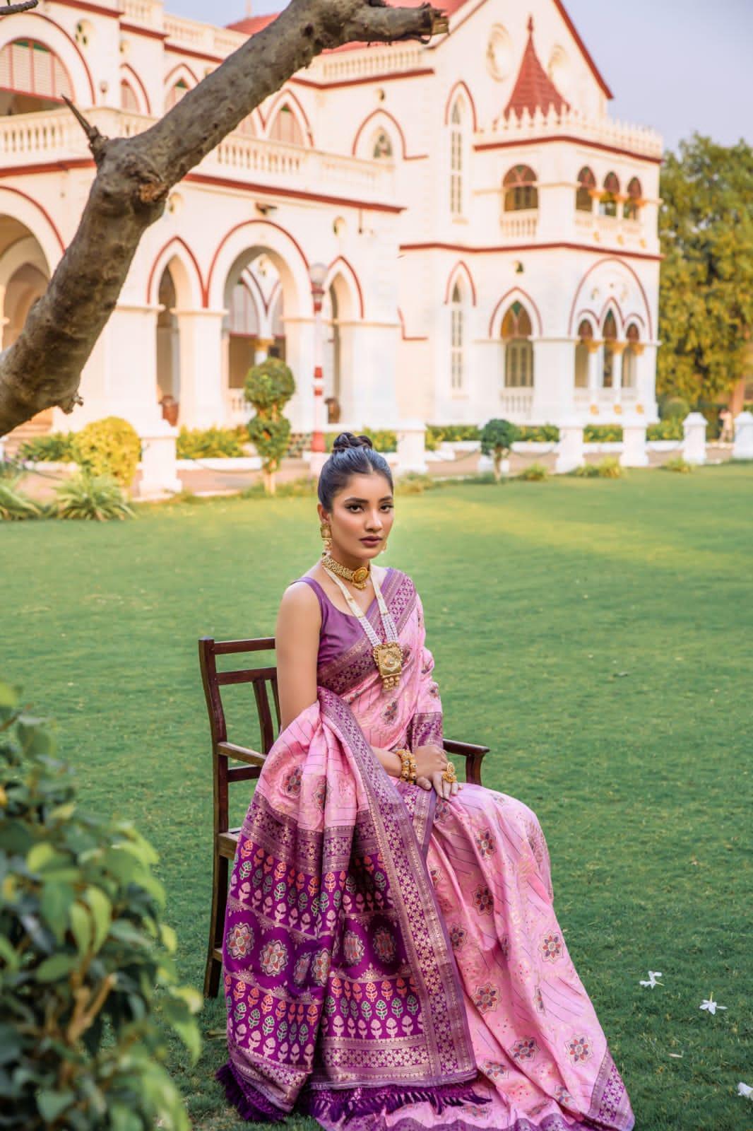 Beautiful Designer Banarasi Soft Silk Patola Saree