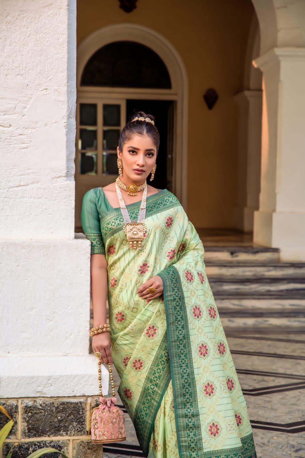 Beautiful Designer Banarasi Soft Silk Patola Saree