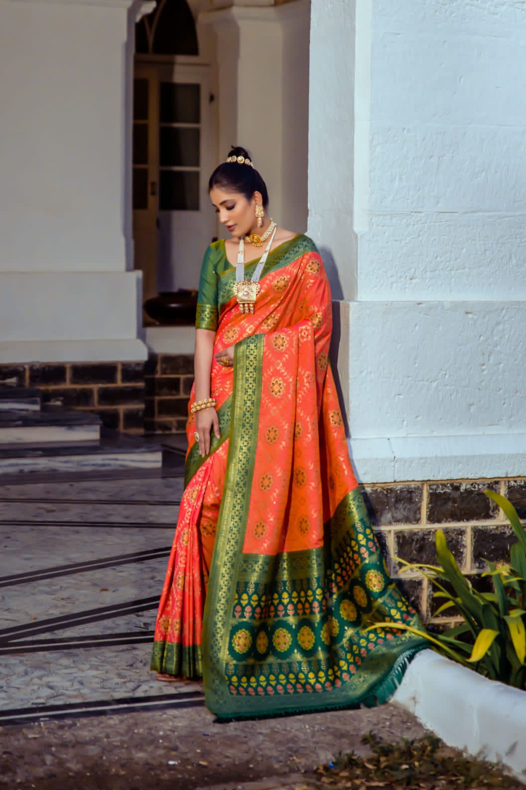Beautiful Designer Banarasi Soft Silk Patola Saree