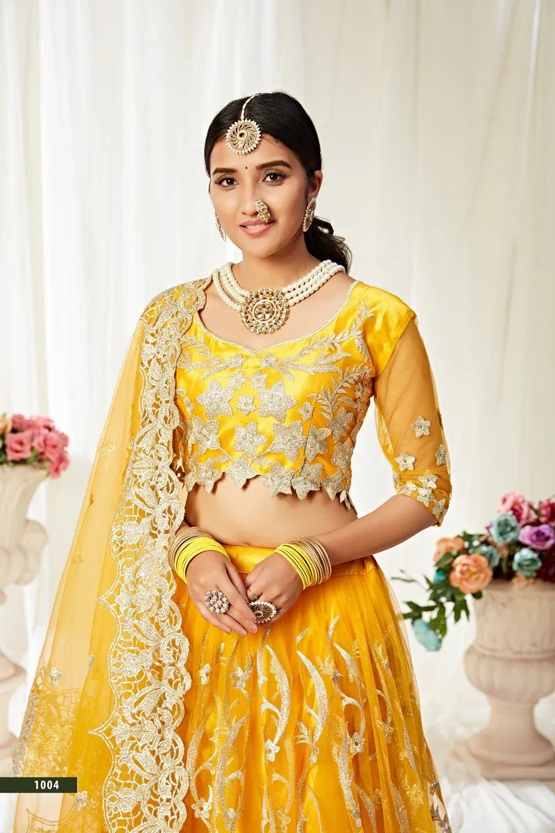 Designer Party Wear Look Heavy Lehenga Choli With Dupatta Agnilekha 1004