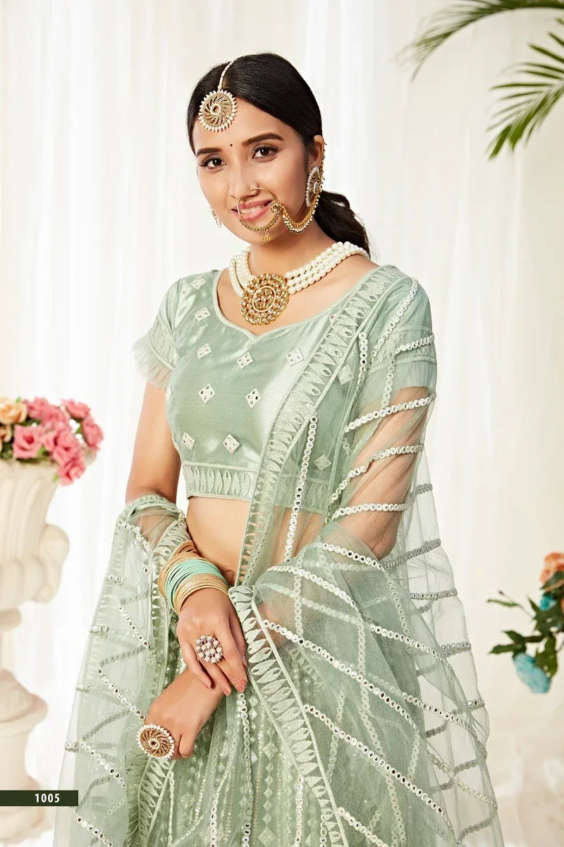 Designer Party Wear Look Heavy Lehenga Choli With Dupatta Agnilekha 1005