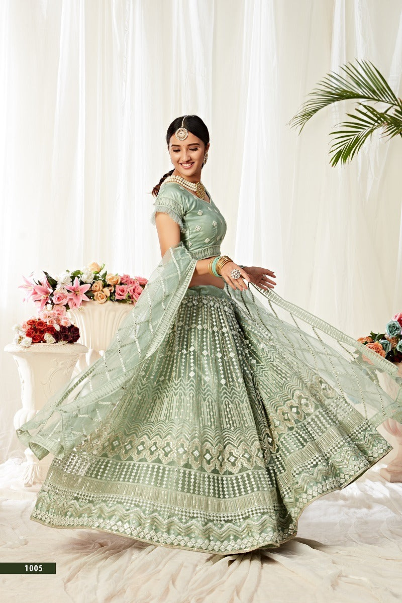 Designer Party Wear Look Heavy Lehenga Choli With Dupatta Agnilekha 1005